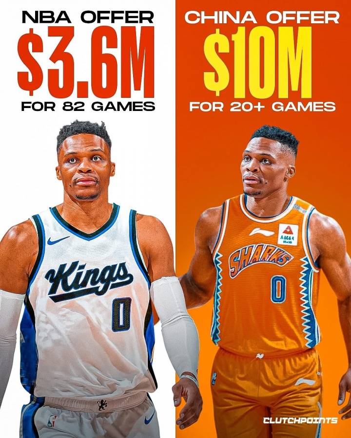來CBA給1000-1400萬美元？威少選擇1年360萬留NBA:西鳳酒
